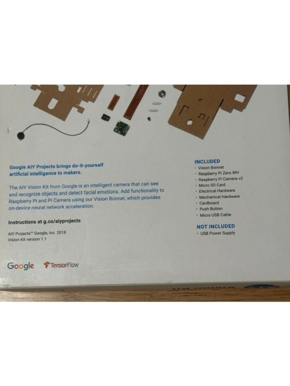 Google AIY Vision Kit V1.1 AI Raspberry Pi Zero included NEW - Picture 7 of 12